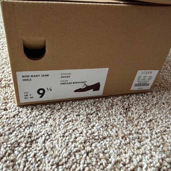 J. Crew Burgundy Velvet Mary Jane Block Heel Pumps - Picture 10 of 14